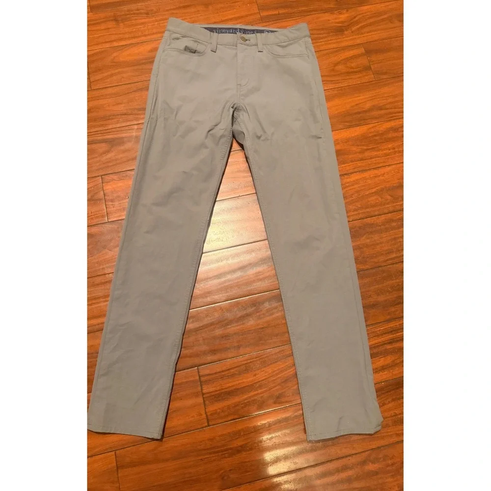 Vineyard Vines Mens On The Go Pant Grey Slim Fit Performance Chino 30x32